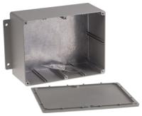 621-4902 RS PRO Grey Die Cast Aluminium Enclosure, IP67, Flanged, Grey Lid, 165.3 x 127.2 x 77.5mm