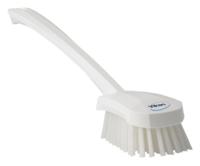 41865 Vikan Hard Bristle White Scrubbing Brush, 36mm bristle length, Polyester bristle material