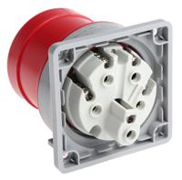 2433297 Scame IP44 Red Panel Mount 3P + N + E Industrial Power Plug, Rated At 32A, 415 V