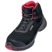 6839241 uvex 1 G2 Black, Red ESD Safe Composite Toe Capped Men, Women Safety Boots, UK 7, EU 41