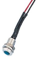 oxlclh63fl30be Oxley Blue Panel Mount Indicator, 3.6V, 6.4mm Mounting Hole Size, Lead Wires Termination, IP66