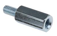 806-6562 RS PRO Standoff, M4 x M4 Thread, 15mm Body, Steel, Male/Female, 8mm Stud