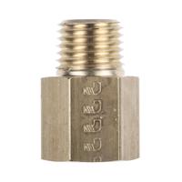 0164-14-13 Legris Straight Threaded Adaptor, NPT 1/4 Male to G 1/4 Female, Threaded Connection Style