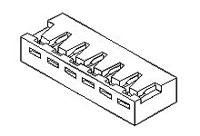 35022-0005 Molex Female Crimp Connector Housing, 2.5mm Pitch, 5 Way, 1 Row Right Angle, Straight
