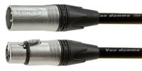 401-026-001 Van Damme Male 5 Pin XLR to Female 5 Pin XLR  Cable, Black, 3m