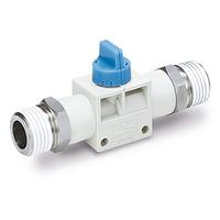 vhk3a-02s-02s SMC Manual 3 Position Pneumatic Control Valve VHK Series, R 1/4, 1/4in, VHK3A-02S-02S
