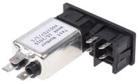 bzm27a062059b Bulgin 6A, 250 V ac Male Snap-In IEC Filter 2 Pole BZM27/A0620/59B None Fuse