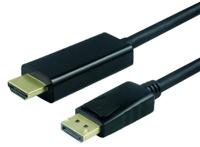 11045786-10 Roline Male DisplayPort to Male HDMI, PVC  Cable, 2m