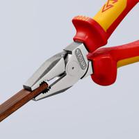 02-06-200 Knipex Combination Pliers, 200 mm Overall, Straight Tip, VDE/1000V