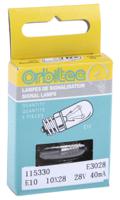e3028 Orbitec E10 Indicator Light, Clear, 28 V, 40 mA, 1000h