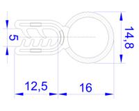 837-2136 RS PRO Black EPDM  Edging Strip, 20m