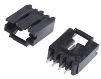 5-103735-3 TE Connectivity AMPMODU MTE Series Straight Through Hole PCB Header, 4 Contact(s), 2.54 mm Pitch, 1 Row, Shrouded