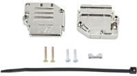 863093c15mlf Amphenol Communications Solutions 863093C Series Thermoplastic Angled, Straight D Sub Backshell, 15 Way, Strain Relief