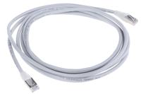 557-240 RS PRO, 3m Cat5e, Grey RJ45 to Male RJ45 Male, F/UTP Shielded, Terminated PVC Sheath