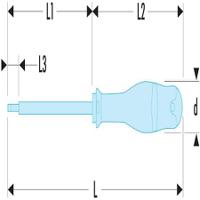 at8x200ve Facom Slotted Insulated Screwdriver, 8 mm Tip, 200 mm Blade, VDE/1000V, 325 mm Overall
