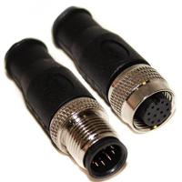 bu-1402551 Mueller Electric Male 12 way M12 to Female 12 way M12 Sensor Actuator Cable, 3 m