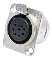 nc7fd-l-1 Neutrik Panel Mount XLR Connector, Female, 50 V, 7 Way, Silver over Nickel Plating