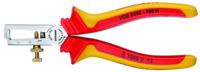 vde-8098-160-h Gedore VDE 8098 H Series Stripping Pliers Wire Stripper, 0.8mm Min, 6.0mm Max, 160 mm Overall