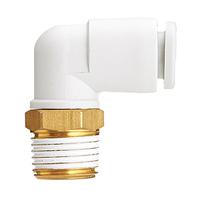 kq2l06-02as1 SMC KQ2 Series Elbow Fitting, 6 mm to R 1/4 Male, Threaded-to-Tube Connection Style, KQ2L06-02AS1