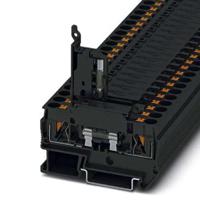 3270200 Phoenix Contact PTC 4 Series Black Fused DIN Rail Terminal, 6mm², Single-Level