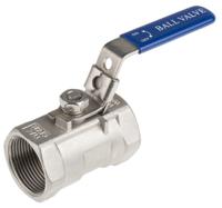 499-2824 RS PRO Stainless Steel Reduced Bore, 2 Way, Ball Valve, Threaded, BSPP 1 1/4in, 68bar Operating Pressure