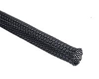 170-00090-hegpx09-pet-bk HellermannTyton Expandable Braided PET Black Protective Sleeving, 9mm Diameter, 100m Length, Helagaine HEGP Series