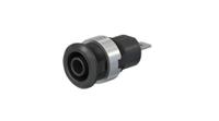 497044-21 Staubli Black Socket Banana Socket, 4 mm Connector, Screw Termination, 24A, 1kV, Nickel Plating