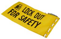 lo-bag-yellow-canvas-duck-bag Brady Yellow Rugged Canvas Pendant Lockout Covers & Cinch Bags