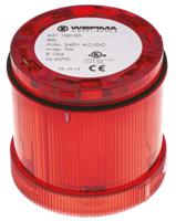 64110000 Werma 641 Series Red Steady Effect Beacon Unit, 12 → 230 V ac/dc, Filament Bulb, AC, DC, IP65