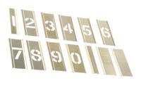 125136 AT Brown 13 Piece Brass Stencil Numbers, 25mm Character Height
