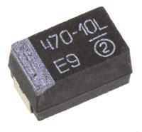 tr3e477k010c0100 Vishay 470μF MnO2 Tantalum Capacitor 10V dc, TR3 Series