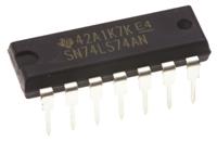 sn74ls74an Texas Instruments SN74LS74AN Dual D Type Flip Flop IC, 14-Pin PDIP