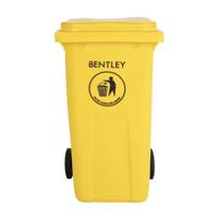 790-6879 RS PRO 240L Yellow Flip High Density Polyethylene Waste Bin