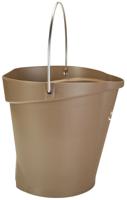 568666 12L Plastic Brown Bucket With Handle