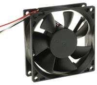 619-7138 RS PRO Axial Fan, 24 V dc, DC Operation, 68m³/h, 2.41W, 100mA Max, 80 x 80 x 25mm
