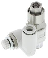 asp530f-03-08s SMC ASP Series Threaded Flow Regulator, R 3/8 Male Inlet Port x 8mm Tube Outlet Port
