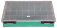 515-603 RS PRO 32 Cell Green PP Compartment Box, 57mm x 338mm x 260mm