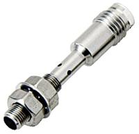 e2e-s05s12-mc-c1 Omron Inductive Threaded Barrel Proximity Sensor, M5, 1.2 mm Detection, NPN NO, 10 → 30 V dc
