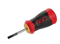 t-4e25 SAM Slotted Stubby Screwdriver, 25 mm Blade, 81.5 mm Overall