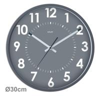 11245 Orium Grey Analog Wall Clock, 30cm Diameter