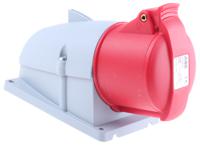 2cma193139r1000-432rs6 Amphenol Industrial, Easy & Safe IP44 Red Wall Mount 3P + N + E Right Angle Industrial Power Socket, Rated At 32A, 415 V