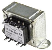 504-230 RS PRO 20VA 2 Output Chassis Mounting Transformer, 24V ac, IEC 61558-2-6