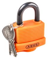 70al45-orange-ka ABUS Key Weatherproof Aluminium, Steel Safety Padlock, Keyed Alike, 8mm Shackle, 53mm Body