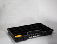 435-0191 RS PRO 17 Cell Black, Transparent PP, Adjustable Compartment Box, 60mm x 510mm x 330mm