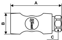 isi-081813cp PREVOST Composite Body Safety Quick Connect Coupling, 13mm Hose Barb