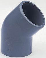 729151106 Georg Fischer Plastic Pipe Fitting, 45° Elbow, 1/2in