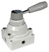 vh200-n02 SMC Lever 4/3 Pneumatic Manual Control Valve VH200 Series, NPT 1/4, 1/4in, III B
