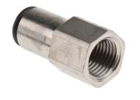 3114-08-13 Legris LF3000 Series Straight Threaded Adaptor, G 1/4 Female to Push In 8 mm, Threaded-to-Tube Connection Style