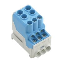 1561920000 Weidmuller Distribution Block, 6 Way, 10 mm², 25 mm², 101A, 1 kV ac/dc, Blue