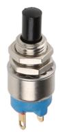 9633ncdb APEM Push Button Switch, Momentary, Panel Mount, 6.5mm Cutout, SPST, 30V dc